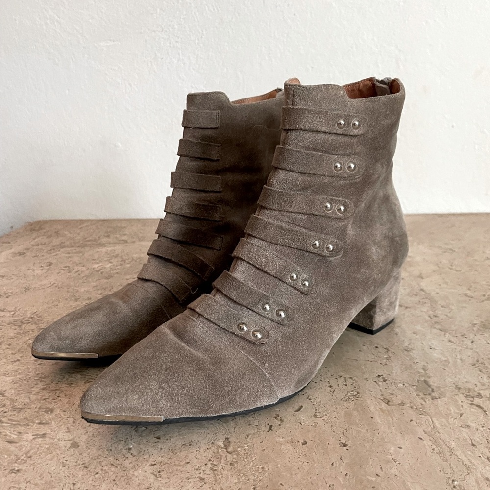 🍁50% Off Fall Sale JEFFREY CAMPBELL Serpico Real Suede Booties - Picture 3 of 7